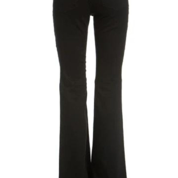 𝅺nwt!! MIDRISE BLACK  FLARE JEAN o2 DENIM - Picture 8 of 9